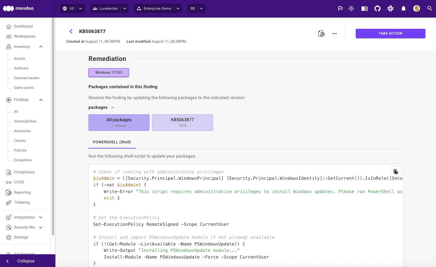 Mondoo now makes guided remediation from advisories easily accessible