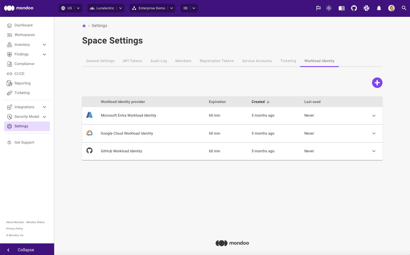 Mondoo now includes the option to use Workload Identity Federation (WIF)